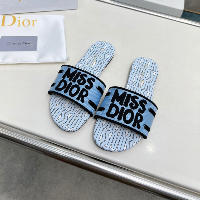 Dior Luxury Designer Shoes Loafers Slipper Flat Outdoor Beach Sippers Chaussures Pour Femmes Shoes 