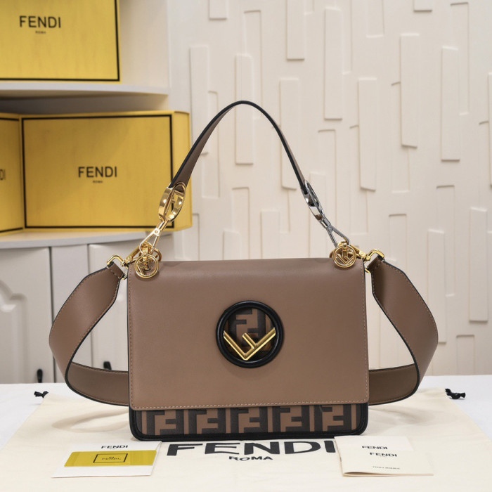 Fendi 24cm KAN I F Designer Crossbody Bags FF Lock Designer Luxury Handbags Purse Detachable Shoulder Strap Single Shoulder Bag No Box