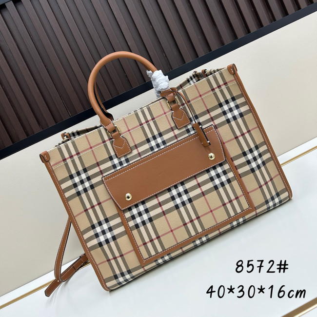 Burberry 24 40cm Classic Designer Luxury Handbags Purse Designer Tote Bags Large Capacity Shopping Bag No Box