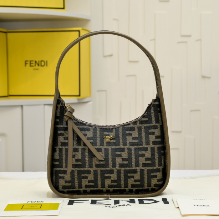 Fendi 25cm Vintage Designer Luxury Handbags Purse Classic FF Printing Underarm Bag