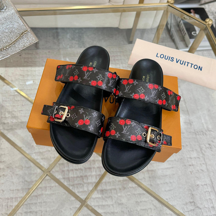 Louis Vuitton Luxury LV-King Designer Shoes Loafers Slipper Flat Outdoor Beach Slippers Chaussures Pour Femmes Shoes Household Slipper