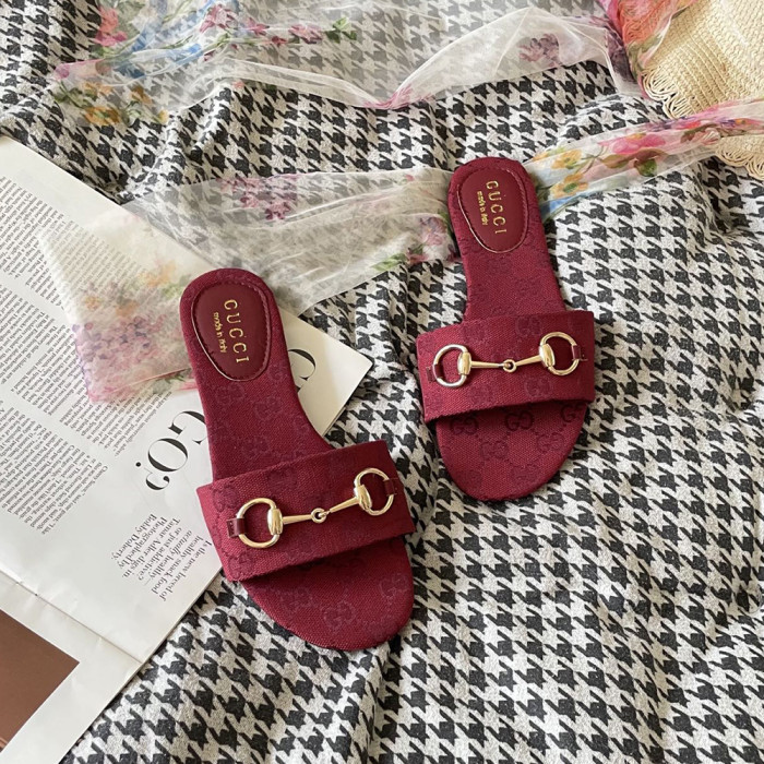 Gucci Ladies Luxury Designer Shoes Loafers Outdoor Beach Slippers Fashionable Sandals 35 to 42