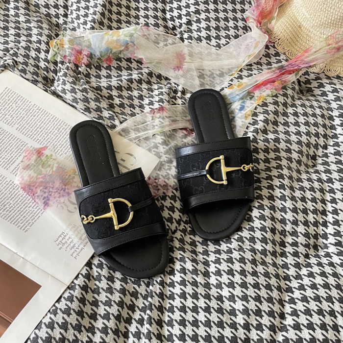 Gucci Ladies Luxury Designer Shoes Loafers Outdoor Beach Slippers Fashionable Sandals 35 to 42