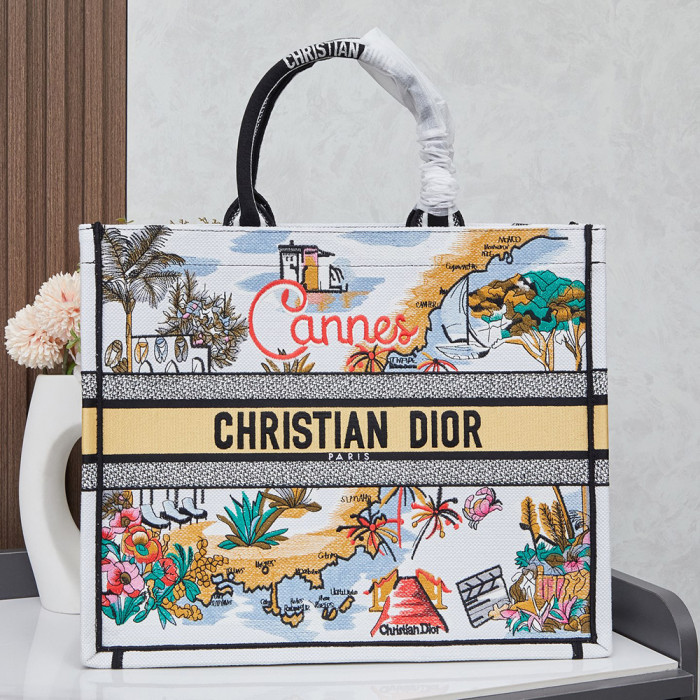 Dior Book Tote 35 41cm Designer Luxury Handbags Purse Larger Capacity Shopping Bags Beach Bags No Box
