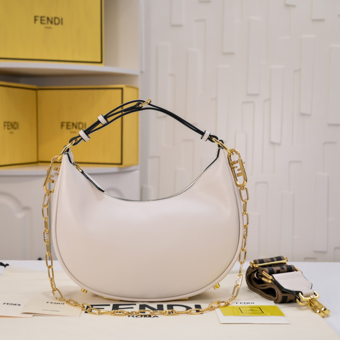 Fendi 16 29cm Fendigraphy Series Designer Crossbody Bags Hobo Crescent-Shaped Bag No Box