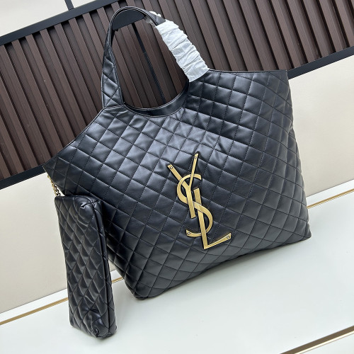 YSL 58cm Diamond Pattern Beach Bags Designer Tote Bag Shopping Handbags Purse Large Capacity Travel Luggage Bag Composite Bag No Box