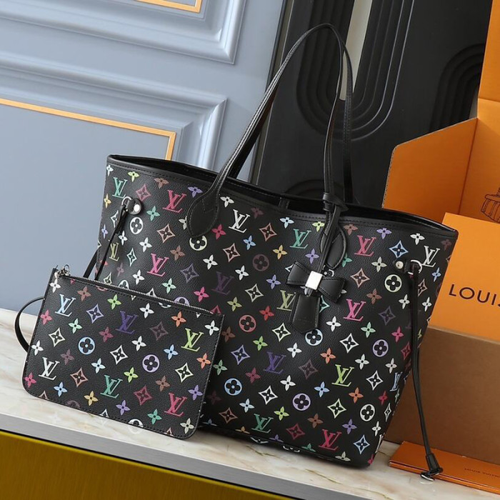 Louis Vuitton 32 cm Neverfull Designer Luxury Handbags Purses Large Capacity Mother And Child Shopping Bags No Box
