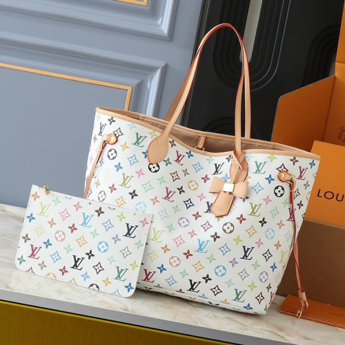 Louis Vuitton 32 cm Neverfull Designer Luxury Handbags Purses Large Capacity Mother And Child Shopping Bags No Box