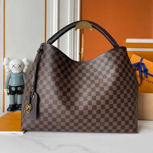 Louis vuitton 50cm Artsy Designer Luxury handbags Purse Monogram Knitting handle Shopping Bags No Box