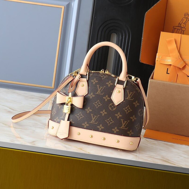 Louis vuitton 23.5cm Alma BB Shell package Designer Crossbody Bags Printing flower Luxury Handbags Purse No Box