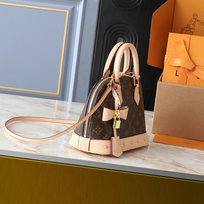 Louis vuitton 23.5cm Alma BB Shell package Designer Crossbody Bags Printing flower Luxury Handbags Purse No Box