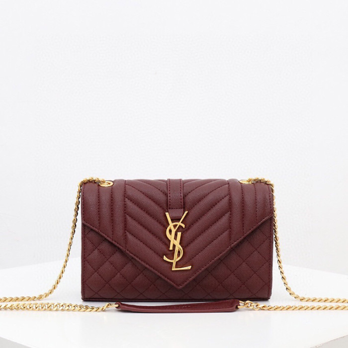 YSL 21cm Envelope Designer Crossbody Bag Caviar Luxury Messenger Bags No Box