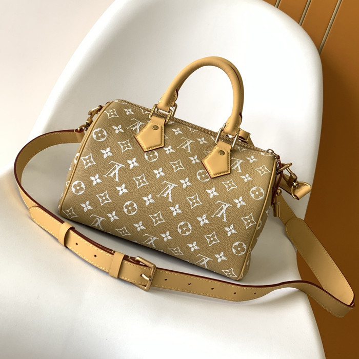 Louis Vuitton 25cm Speedy Bandouliere Travel Bag Designer Luxury Handbags Purse Designer Crossbody Bags High Quality No Box