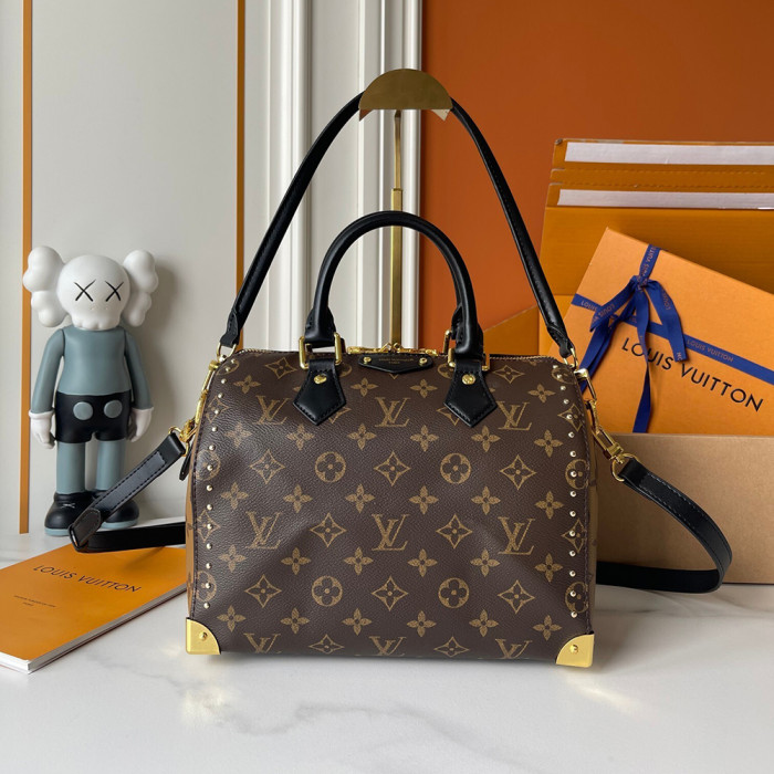 Louis Vuitton 27cm Speedy Trunk 25 Designer Crossbody Bags Printing flower Luxury Handbags Purse No Box