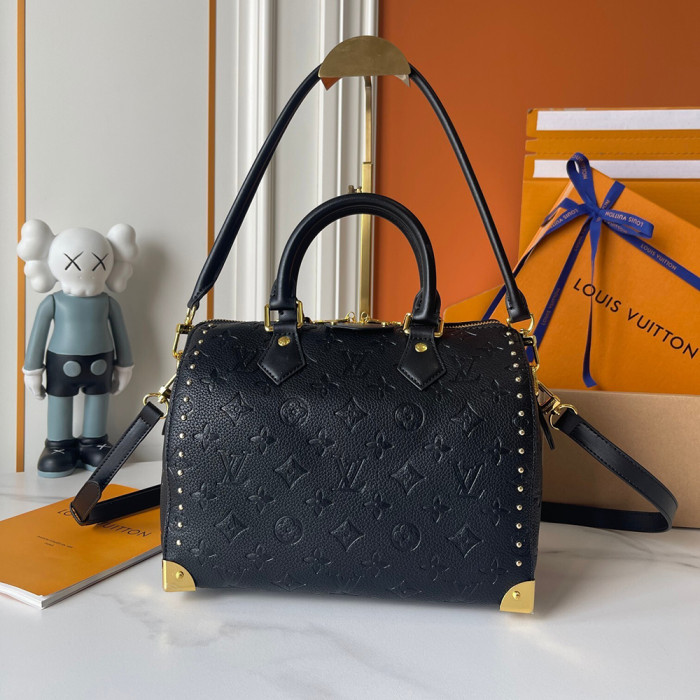 Louis Vuitton 27cm Speedy Trunk 25 Designer Crossbody Bags Printing flower Luxury Handbags Purse No Box