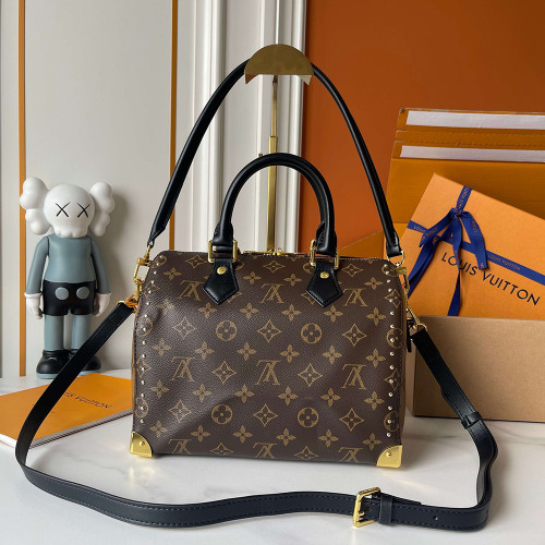 Louis Vuitton 27cm Speedy Trunk 25 Designer Crossbody Bags Printing Flower Designer Luxury Handbags Purse No Box