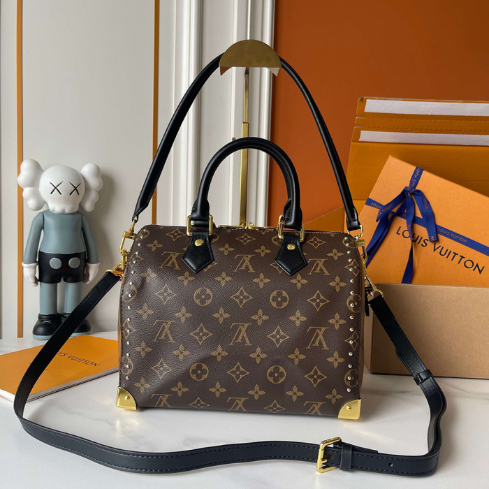 Louis Vuitton 27cm Speedy Trunk 25 Designer Crossbody Bags Printing flower Luxury Handbags Purse No Box