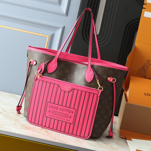 Louis Vuitton 25 32 cm Neverfull Designer Luxury Handbags Purses Large Capacity Mother And Child Shopping Bags No Box