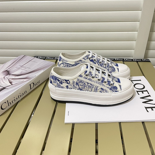 Dior Women Luxury Designer Shoes Canvas Shoes Loafers Flat Outdoor Shoes Sneakers Casual Shoes  Size 35 To 40