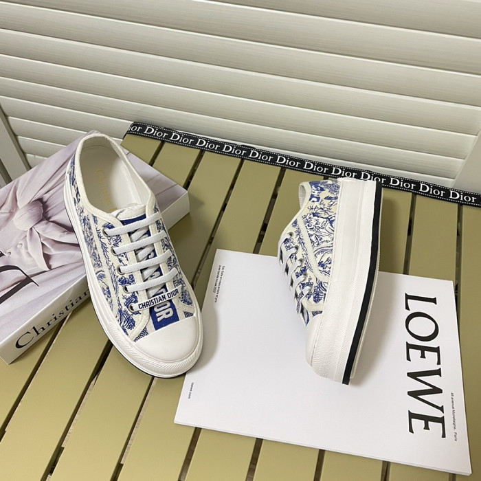 Dior Women Luxury Designer Shoes Canvas Shoes Loafers Flat Outdoor Shoes Sneakers Casual Shoes  Size 35 To 40