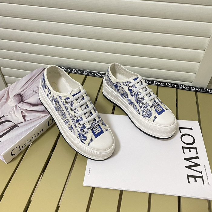 Dior Women Luxury Designer Shoes Canvas Shoes Loafers Flat Outdoor Shoes Sneakers Casual Shoes  Size 35 To 40