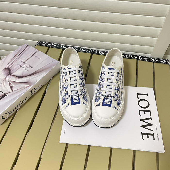 Dior Women Luxury Designer Shoes Canvas Shoes Loafers Flat Outdoor Shoes Sneakers Casual Shoes  Size 35 To 40