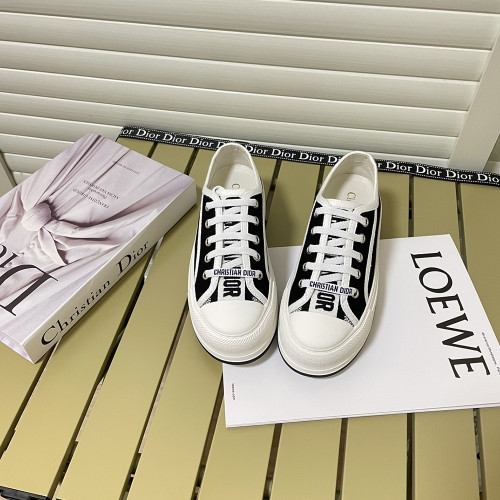 Dior Women Luxury Designer Shoes Canvas Shoes Loafers Flat Outdoor Shoes Sneakers Casual Shoes  Size 35 To 40