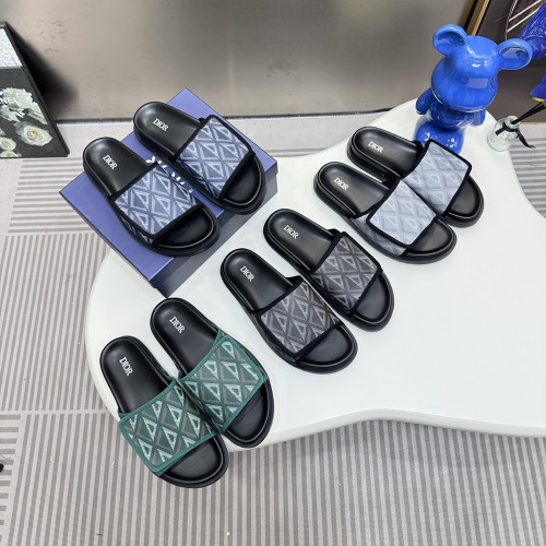 Dior Lover Flat Sandals Slides Designer Slippers  Sketch Thick Soles Outdoor Beach Slipper Shoes