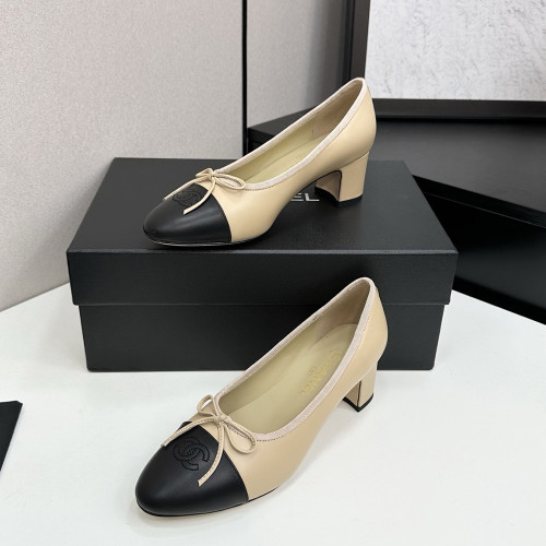 Chanel Block Heel Ballet Flats Luxury Designer Shoes Classic Silk Satin Lambskin Ballet Shoes