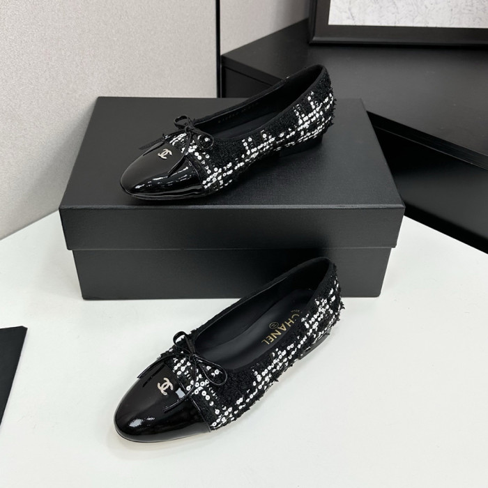 Chanel Ballerina Flats Luxury Designer Shoes Classic Silk Satin Lambskin Ballet Flats