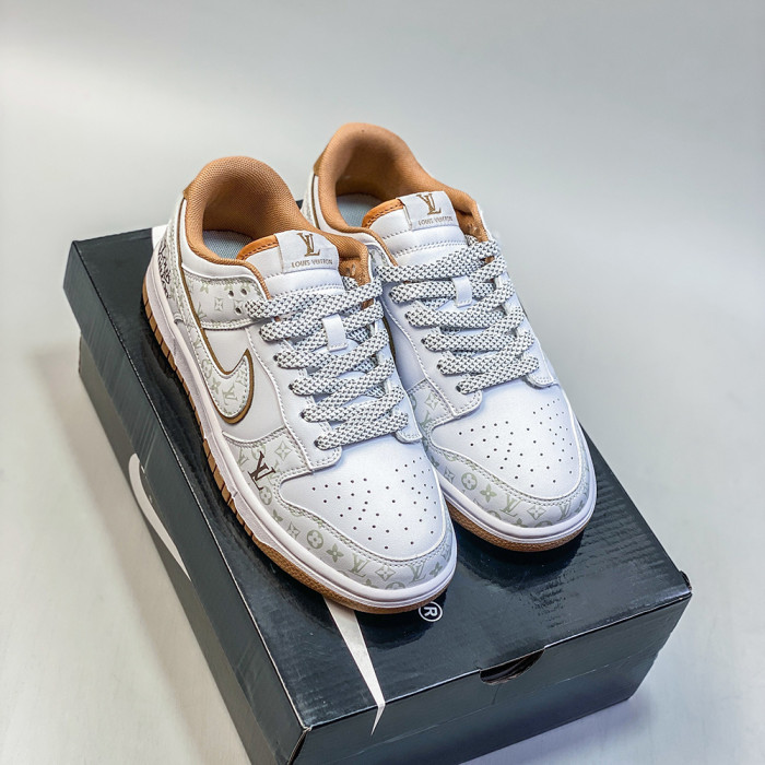 Nike SB Dunk Low LV Co-branded Luxury Designer Shoes Loafers Flat Outdoor Shoes Sneakers 36 to 45