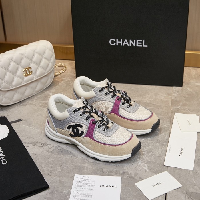 Chanel Lover Luxury Designer Shoes Breathable Casual Shoes Sneakers 38 To 46