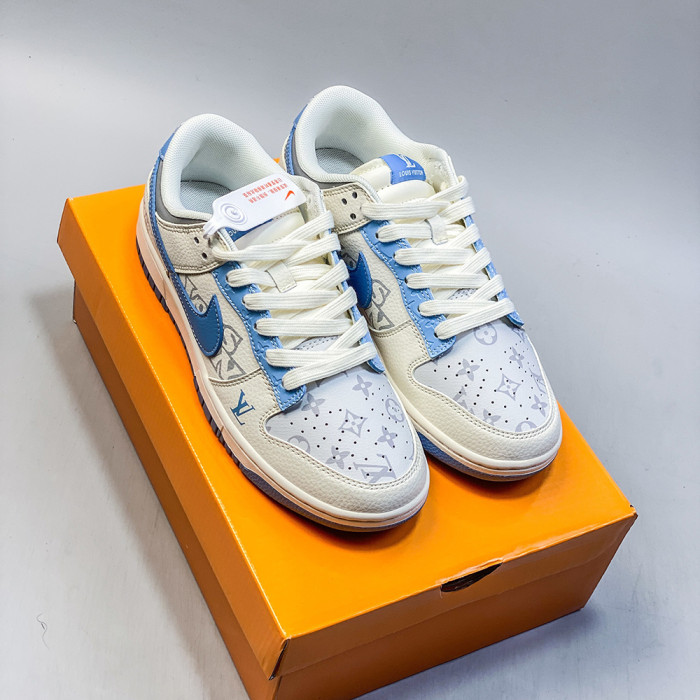 Nike SB Dunk Low LV Co-branded Luxury Designer Shoes Loafers Flat Outdoor Shoes Sneakers 36 to 45