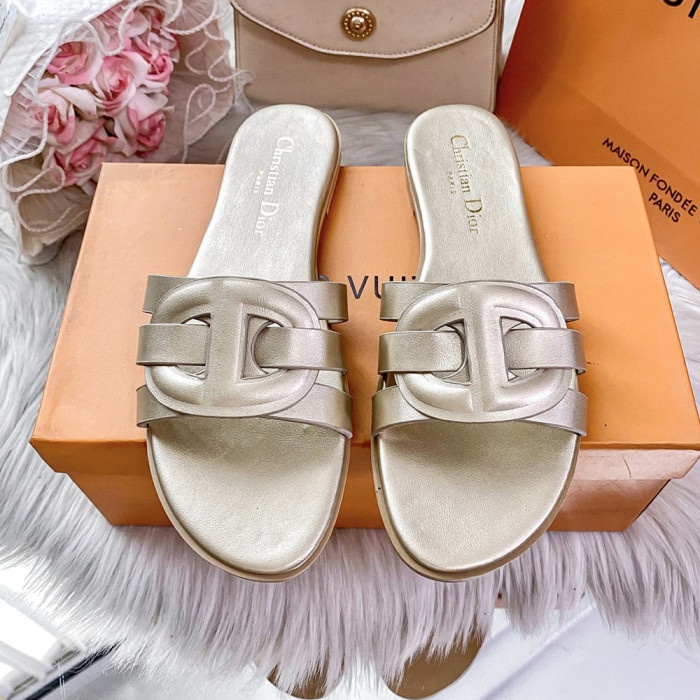 Dior Luxury Designer Shoes Loafers Slipper Flat Outdoor Beach Slippers Women Shoes Household Sandals 36 to 42
