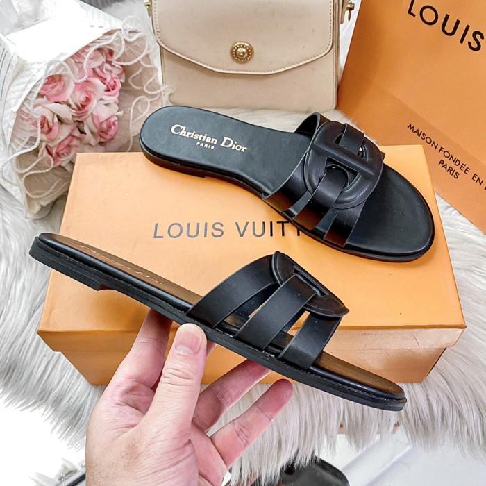 Dior Luxury Designer Shoes Loafers Slipper Flat Outdoor Beach Slippers Women Shoes Household Sandals 36 to 42