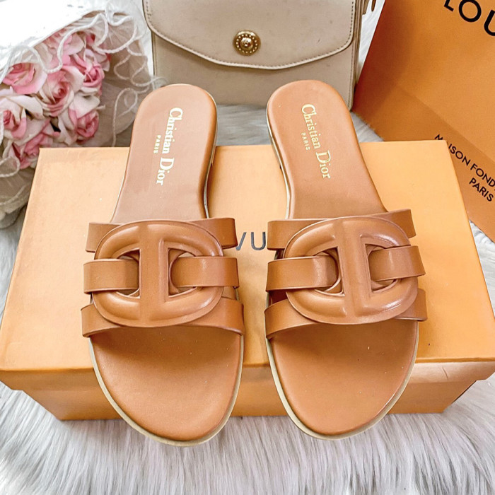 Dior Luxury Designer Shoes Loafers Slipper Flat Outdoor Beach Slippers Women Shoes Household Sandals 36 to 42