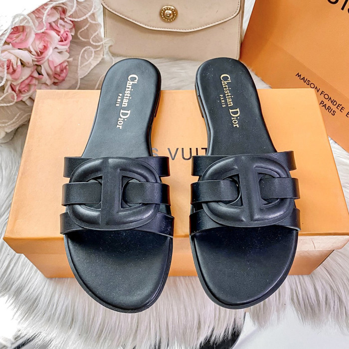Dior Luxury Designer Shoes Loafers Slipper Flat Outdoor Beach Slippers Women Shoes Household Sandals 36 to 42
