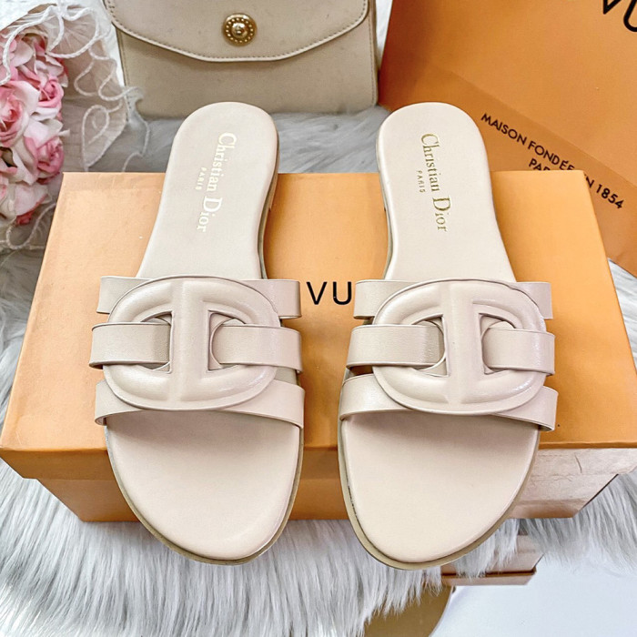 Dior Luxury Designer Shoes Loafers Slipper Flat Outdoor Beach Slippers Women Shoes Household Sandals 36 to 42