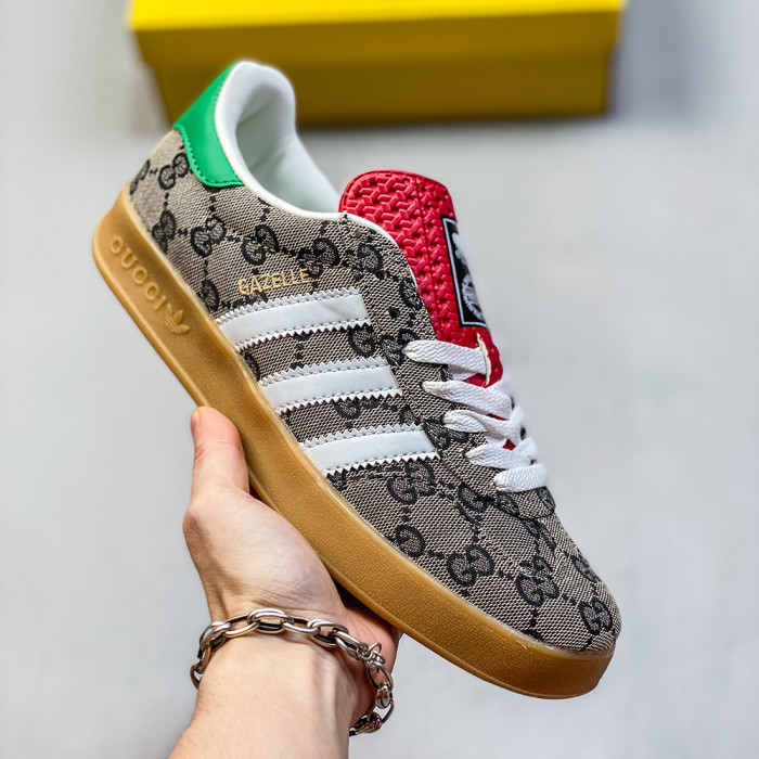 Adidas Originals Gazelle Esquisite Gucci Co-branded Lover Luxury Designer Shoes Loafers Flat Outdoor Shoes Sneakers 36 to 45