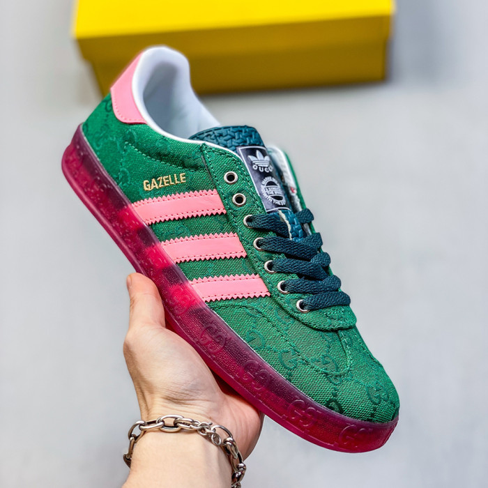 Adidas Originals Gazelle Esquisite Gucci Co-branded Lover Luxury Designer Shoes Loafers Flat Outdoor Shoes Sneakers 36 to 45