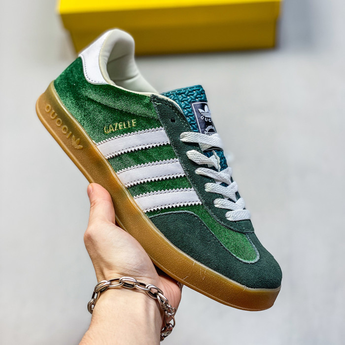 Adidas Originals Gazelle Esquisite Gucci Co-branded Lover Luxury Designer Shoes Loafers Flat Outdoor Shoes Sneakers 36 to 45