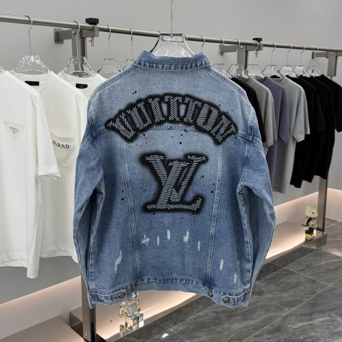 Louis Vuitton Clothes 2025 Denim Coats Trendy Distressed Jean Jackets for Lover Casual Matching Outwear Street Style