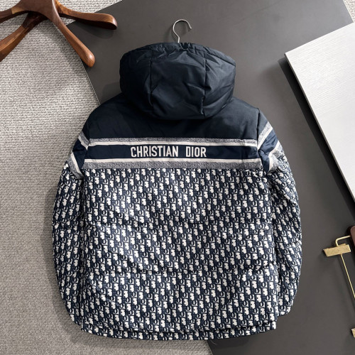 Dior Clothes Down Jackets Couple Double Sided Warm Winter Coats For Men Water-Resistant Thick Puffer Outerwear No Box