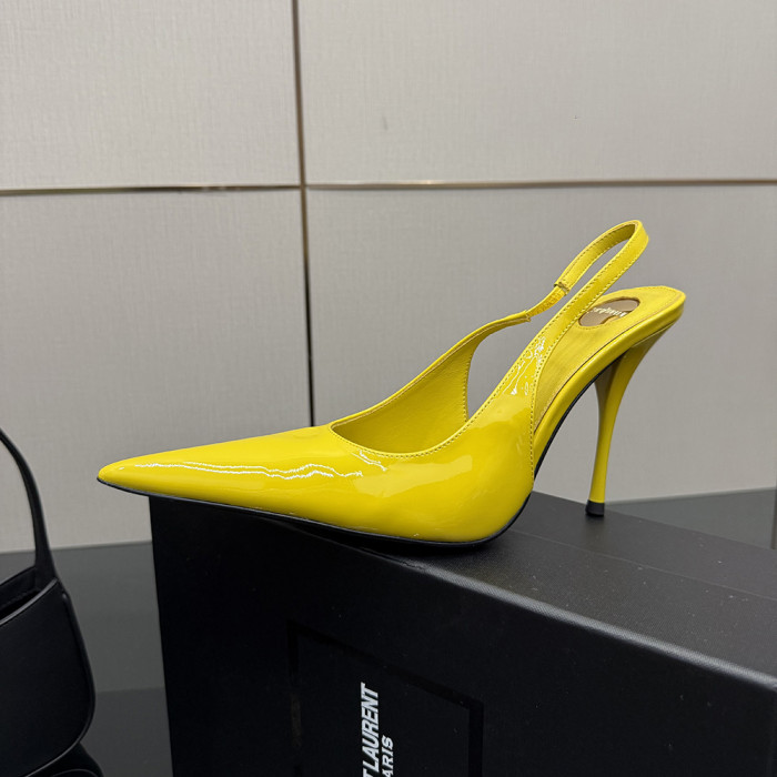 YSL Saint Laurent Designer Women Sandals Pointy 10.5cm High Heels Shoes Ladies Fashion Brand Luxury Dress Shoes Size 35 to 39