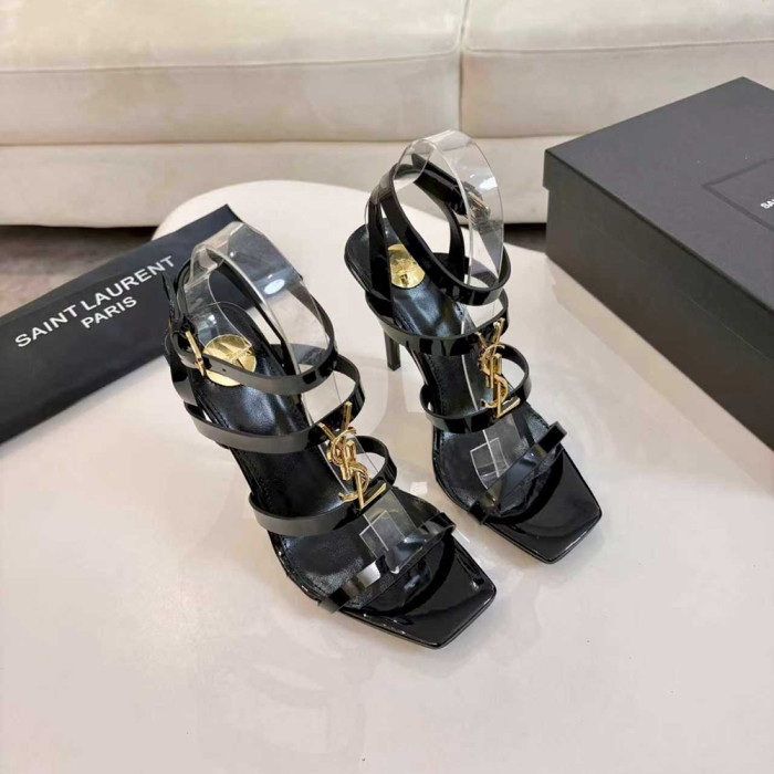 YSL Saint Laurent Designer Women Sandals 10.5cm High Heels Shoes Ladies Fashion Brand Luxury Dress Shoes Size 36 to 41