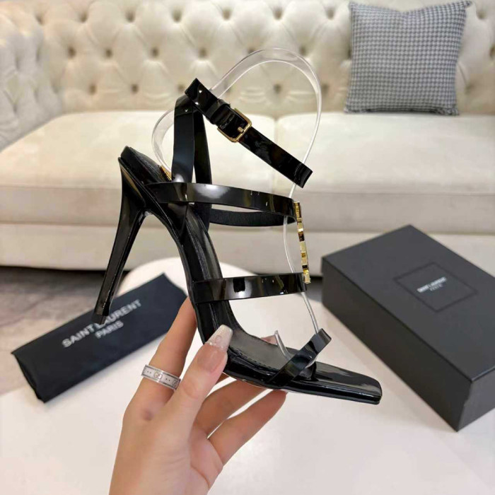 YSL Saint Laurent Designer Women Sandals 10.5cm High Heels Shoes Ladies Fashion Brand Luxury Dress Shoes Size 36 to 41