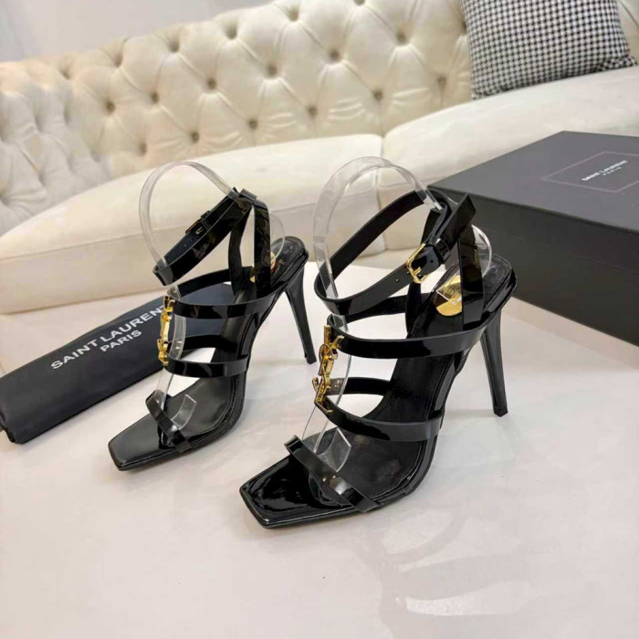 YSL Saint Laurent Designer Women Sandals 10.5cm High Heels Shoes Ladies Fashion Brand Luxury Dress Shoes Size 36 to 41