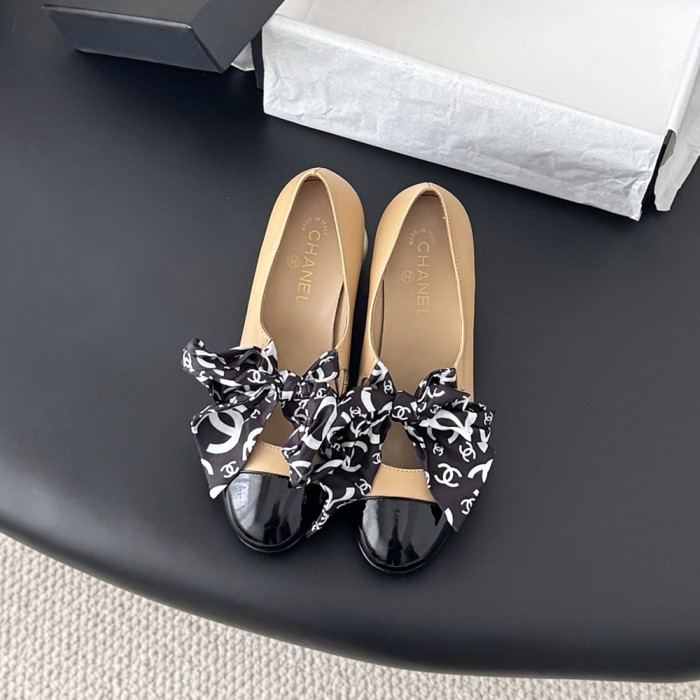 Chanel Pearl Heel Pumps Luxury Designer Shoes Classic Everyday Mary Jean Flat Shoes
