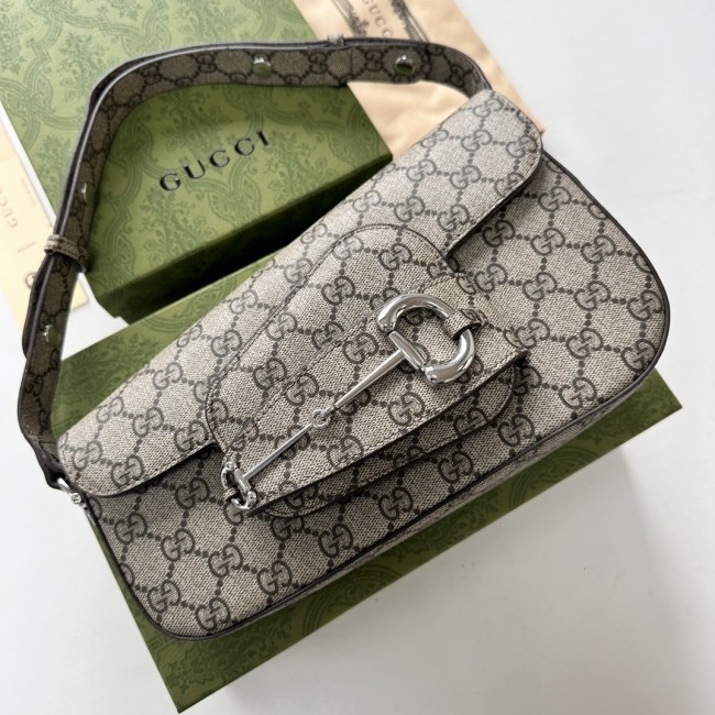 Gucci 26.5cm Classic Horsebit 1955 Saddle Bag Crossbody Designer Bags Messenger Bag No Box