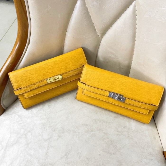 Hermes 20cm Kelly Bag Lychee Patters Wallet Designer Bags ID Card Bag 